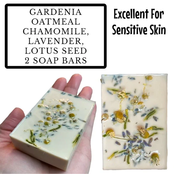 2 Bars, Gardenia Herb Soap, Handmade ( PRICE IS FIRM ) Great Gift Idea! - Picture 1 of 1